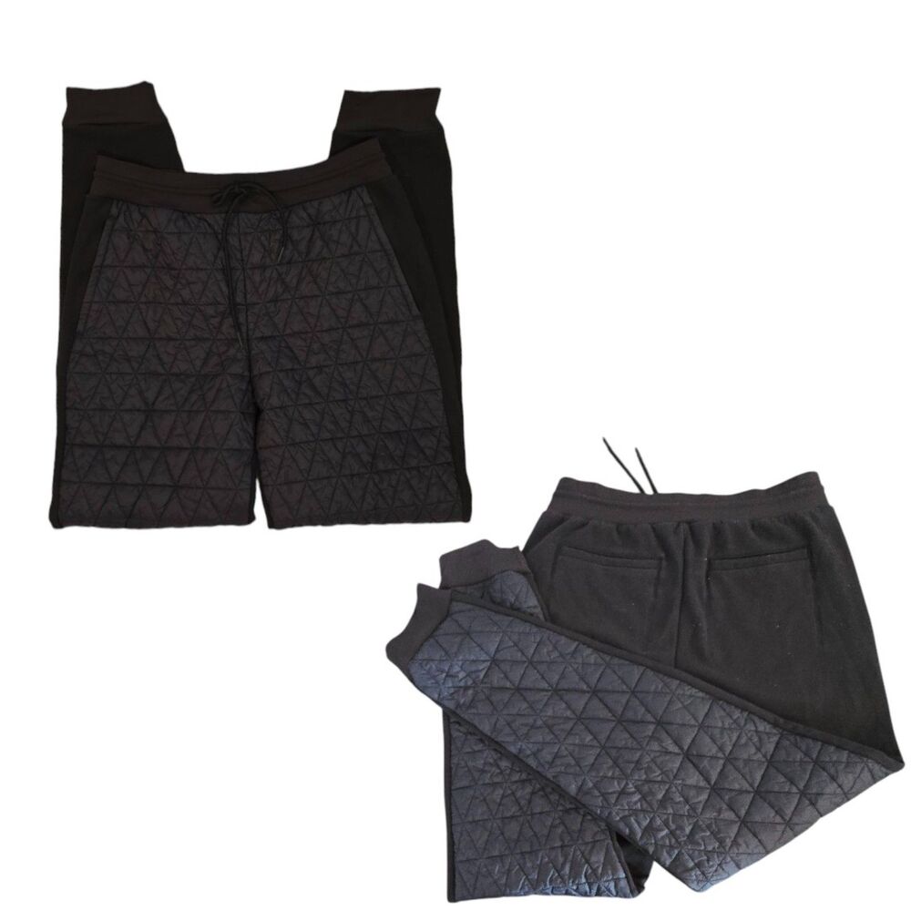 Athleta Solstice Quilted Jogger Pants Black Women's Size 6 Tall NWOT - Picture 3 of 6